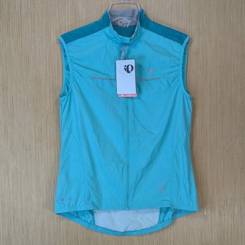 Pearl Izumi Women's Elite Barrier Cycling Vest Blue Wind Water Resistant NWT